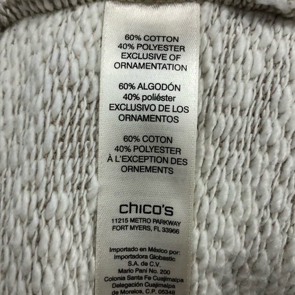 Zenergy by Chico’s Whear Color Zip Up Embroidered Jacket Size Medium - Picture 10 of 15